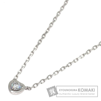 CARTIER Diamant Léger Heart SM Diamond Necklace K18 White Gold Ladies [Used]