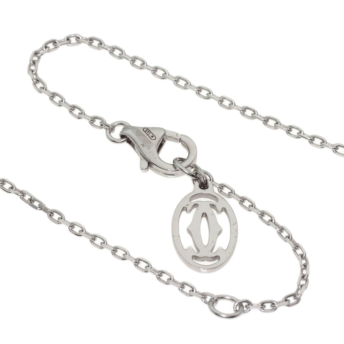 CARTIER Diamant Léger Heart SM Diamond Necklace K18 White Gold Ladies [Used]
