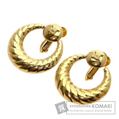 CELINE Circle Macadam Earring K18 Yellow Gold Ladies [Used]