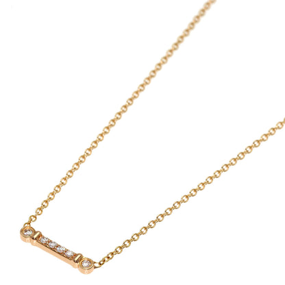 TIFFANY&Co. Fleur de Lis Diamond Necklace K18 Pink Gold Ladies [Used]