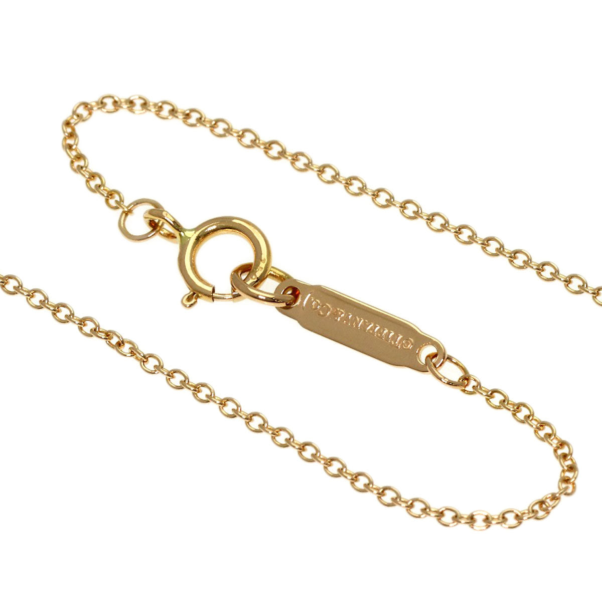 TIFFANY&Co. Fleur de Lis Diamond Necklace K18 Pink Gold Ladies [Used]