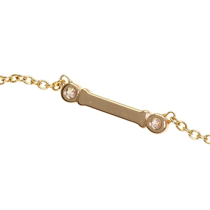 TIFFANY&Co. Fleur de Lis Diamond Necklace K18 Pink Gold Ladies [Used]