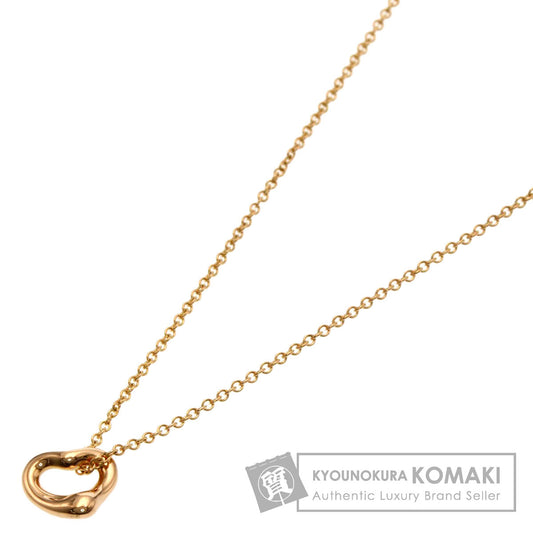 TIFFANY&Co. Open Heart Extra Small Necklace K18 Pink Gold Ladies [Used]