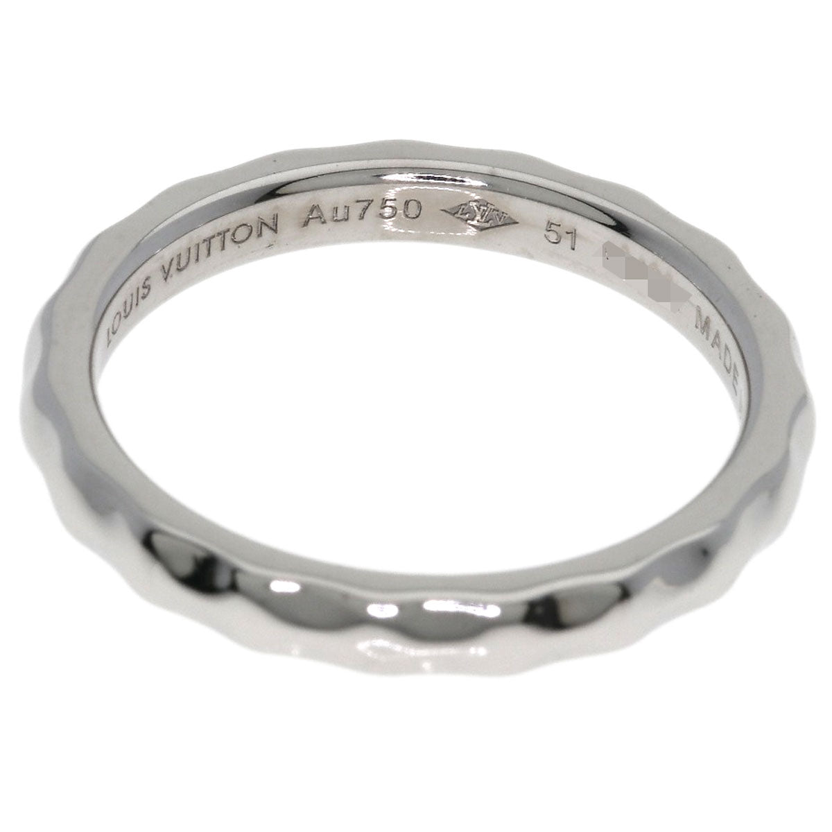 LOUIS VUITTON Monogram Infini #51 Ring K18 White Gold Ladies [Used]