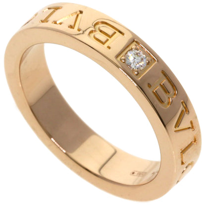 BVLGARI Double logo 1P Diamond Ring K18 Pink Gold Ladies [Used]