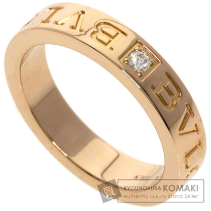 BVLGARI Double logo 1P Diamond Ring K18 Pink Gold Ladies [Used]