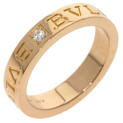BVLGARI Double logo 1P Diamond Ring K18 Pink Gold Ladies [Used]
