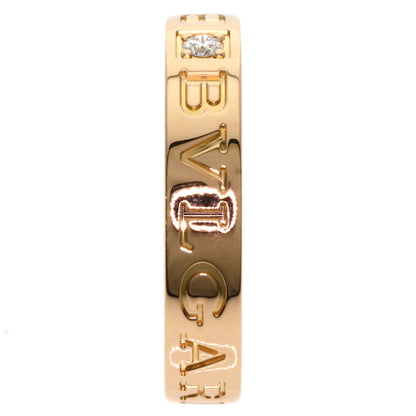 BVLGARI Double logo 1P Diamond Ring K18 Pink Gold Ladies [Used]
