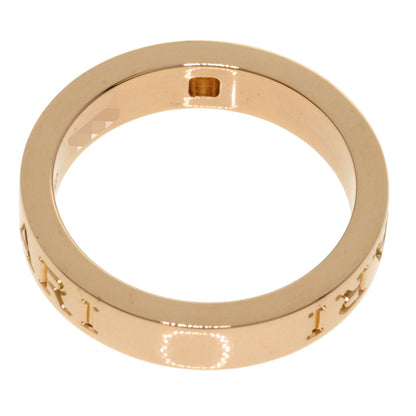 BVLGARI Double logo 1P Diamond Ring K18 Pink Gold Ladies [Used]