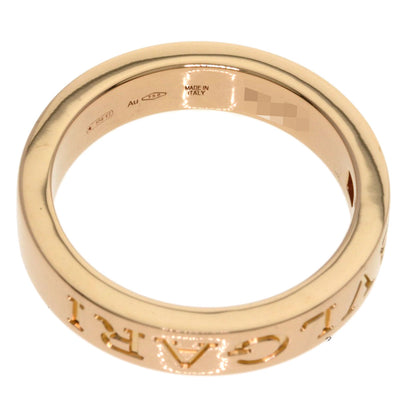 BVLGARI Double logo 1P Diamond Ring K18 Pink Gold Ladies [Used]