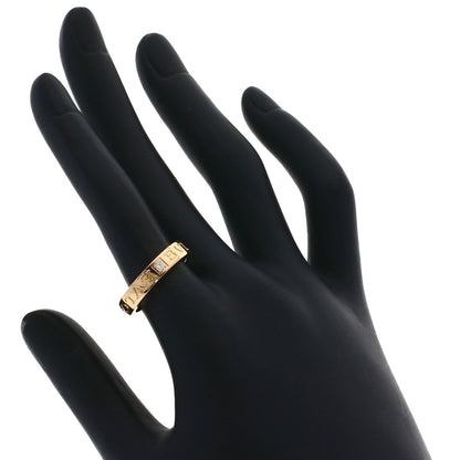 BVLGARI Double logo 1P Diamond Ring K18 Pink Gold Ladies [Used]
