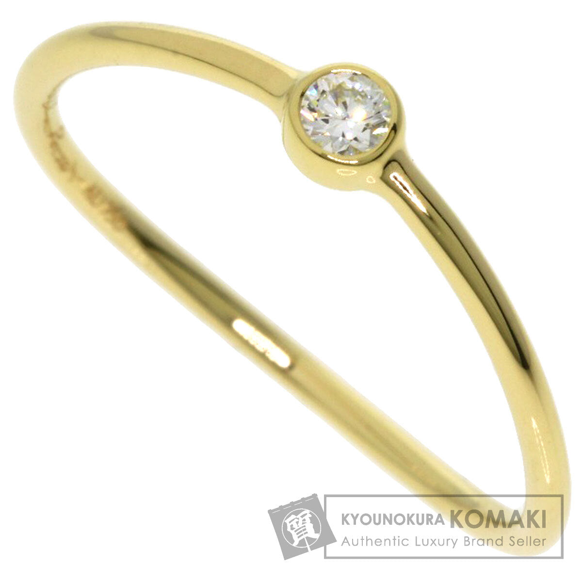 TIFFANY&Co. Single Wave Diamond Ring K18 Yellow Gold Ladies [Used]