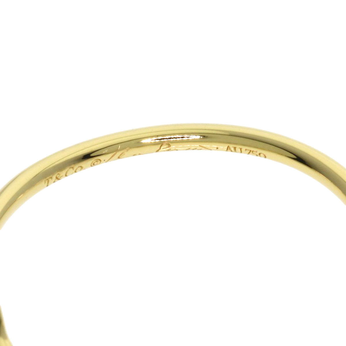 TIFFANY&Co. Single Wave Diamond Ring K18 Yellow Gold Ladies [Used]