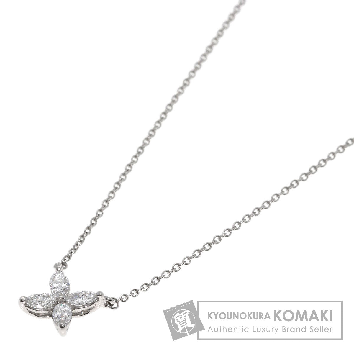 TIFFANY&Co. Victoria Small Diamond Necklace Platinum PT950 Ladies [Used]