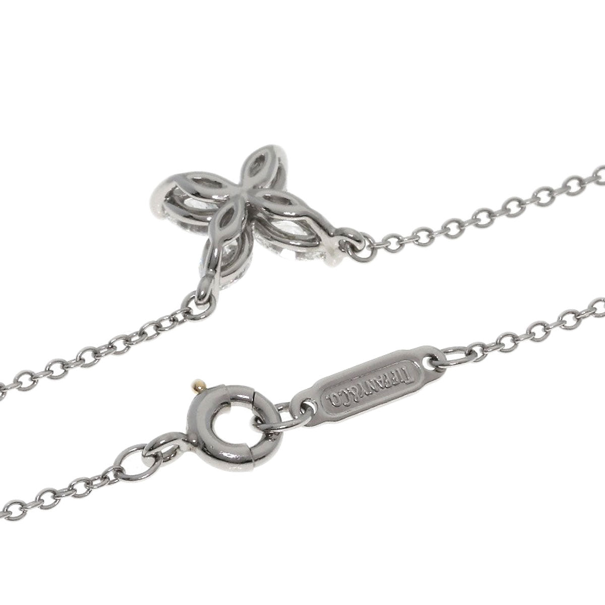 TIFFANY&Co. Victoria Small Diamond Necklace Platinum PT950 Ladies [Used]