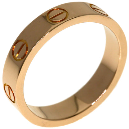 CARTIER mini love ring #47 Ring K18 Pink Gold Ladies [Used]