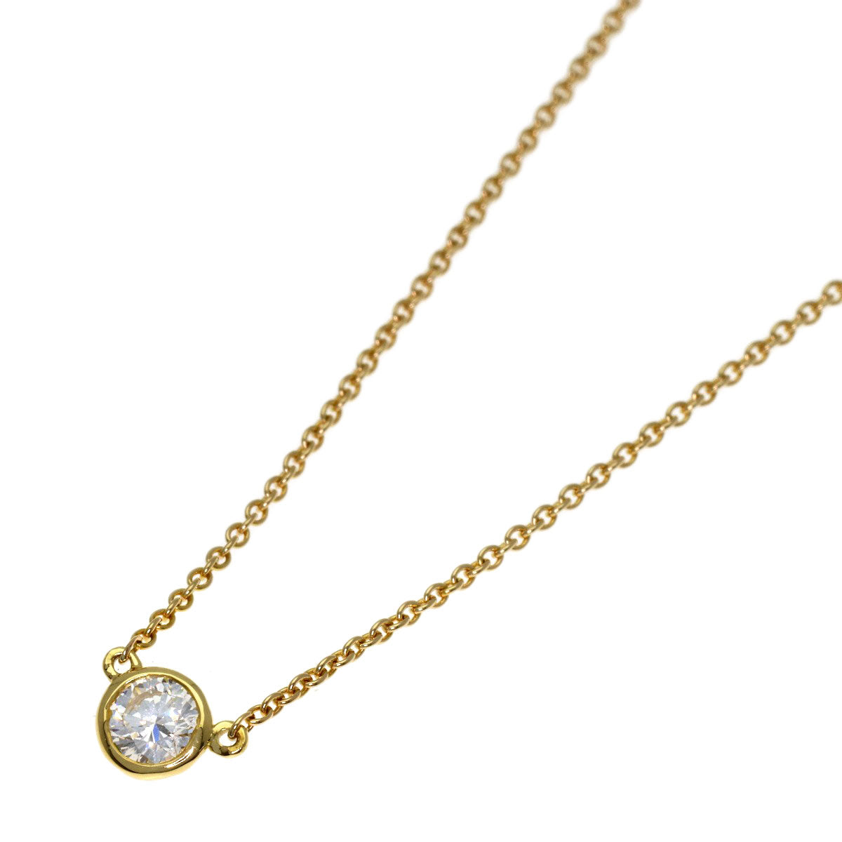 TIFFANY&Co. By The Yard Diamond Necklace K18 Yellow Gold Ladies [Used]