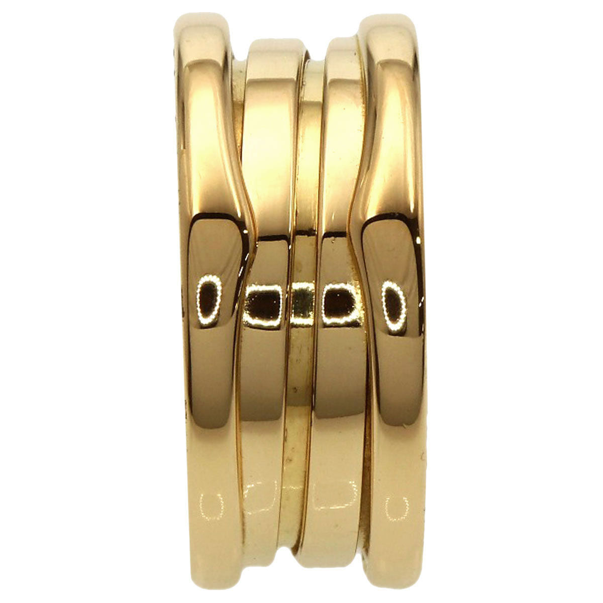 BVLGARI B.zero1 2 band #50 Ring K18 Yellow Gold Ladies [Used]
