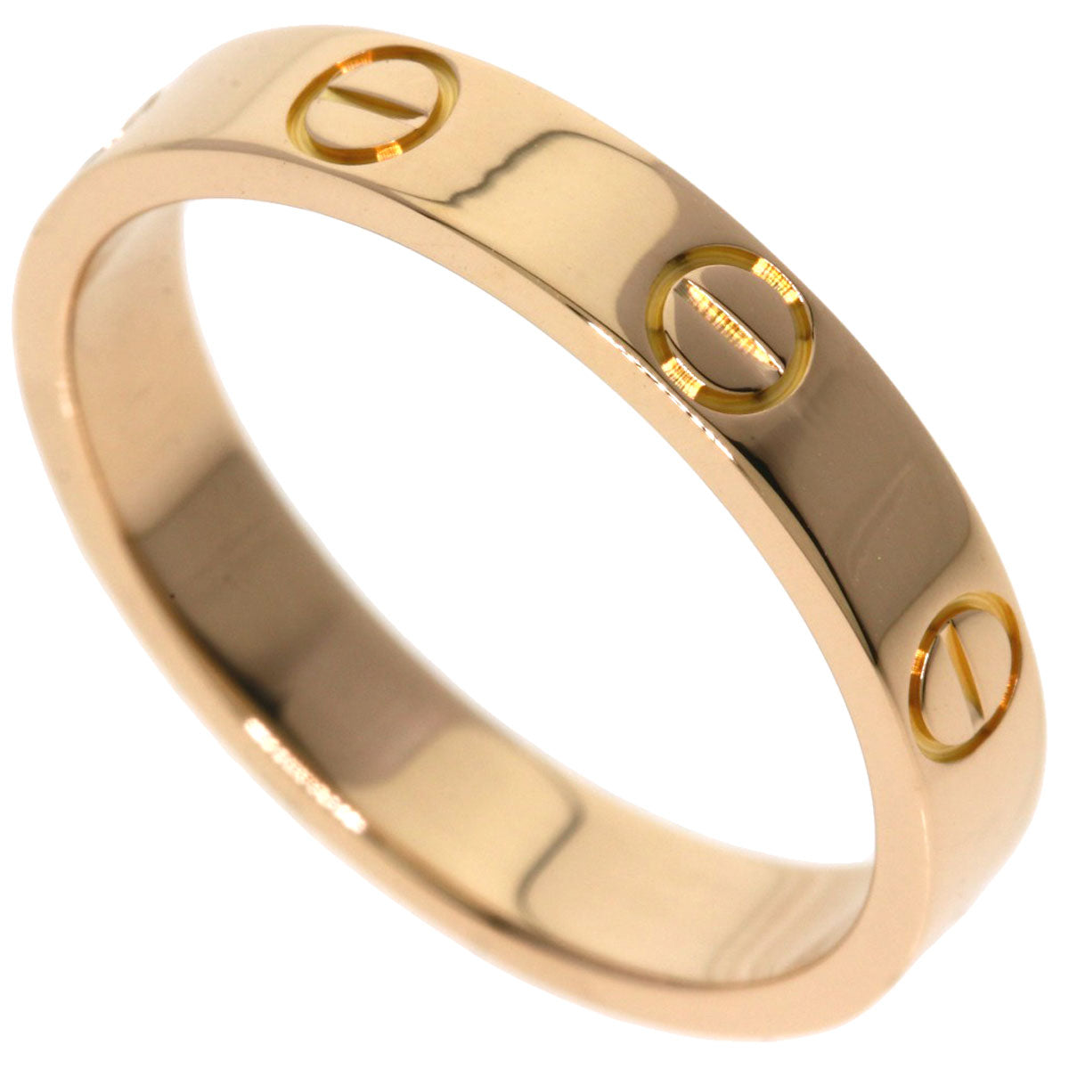 CARTIER Mini love ring # 52 Ring K18 Pink Gold Ladies [Used]