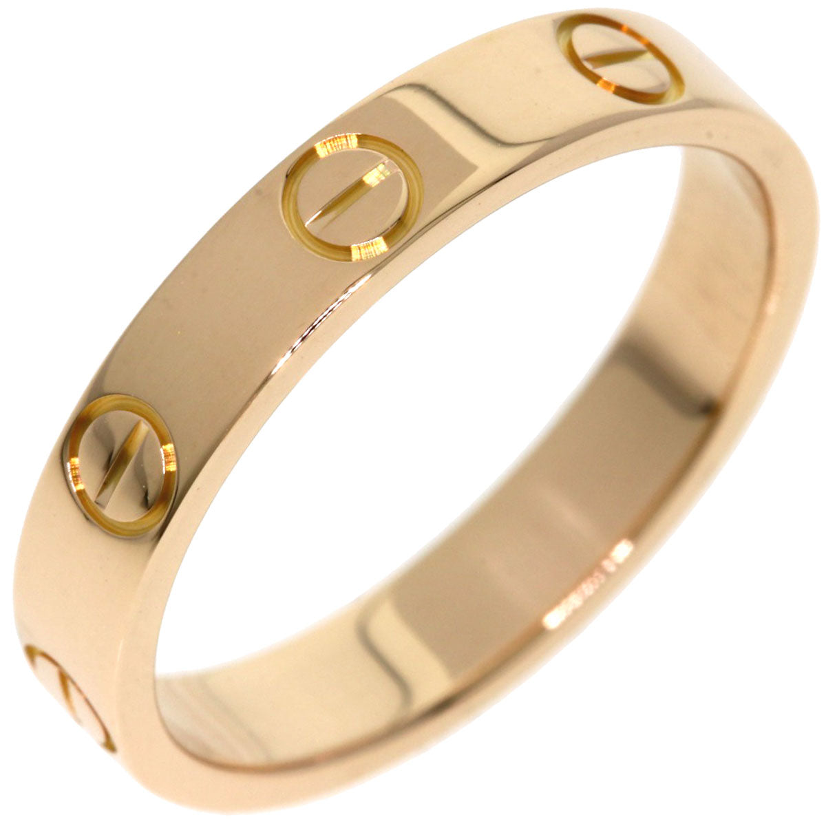 CARTIER Mini love ring # 52 Ring K18 Pink Gold Ladies [Used]