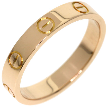 CARTIER Mini love ring # 52 Ring K18 Pink Gold Ladies [Used]