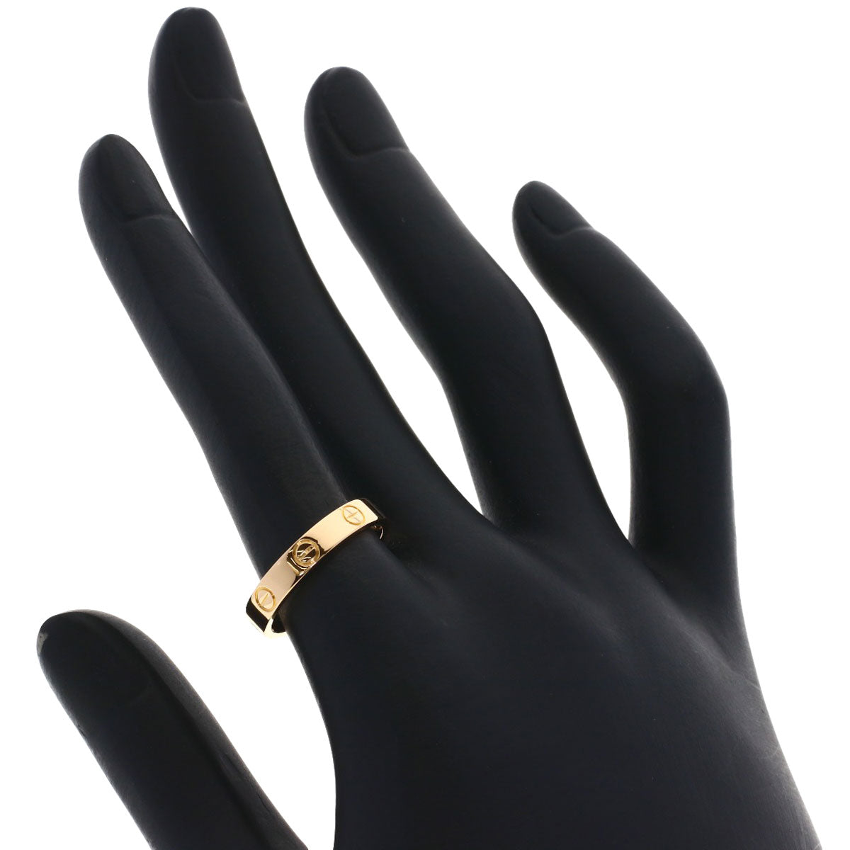 CARTIER Mini love ring # 52 Ring K18 Pink Gold Ladies [Used]