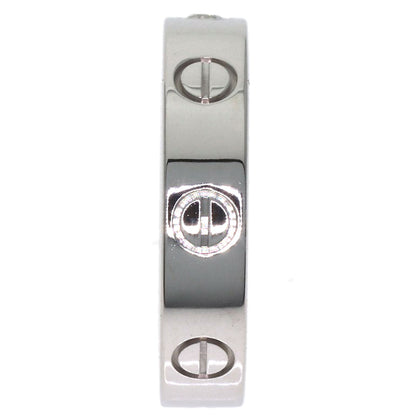CARTIER Mini Love Ring with 1 Diamond, Size #48 Ring K18 White Gold Ladies [Used]
