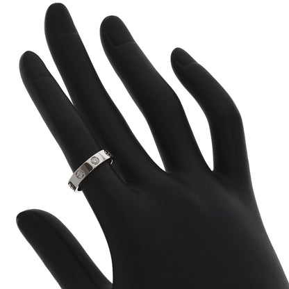 CARTIER Mini Love Ring with 1 Diamond, Size #48 Ring K18 White Gold Ladies [Used]