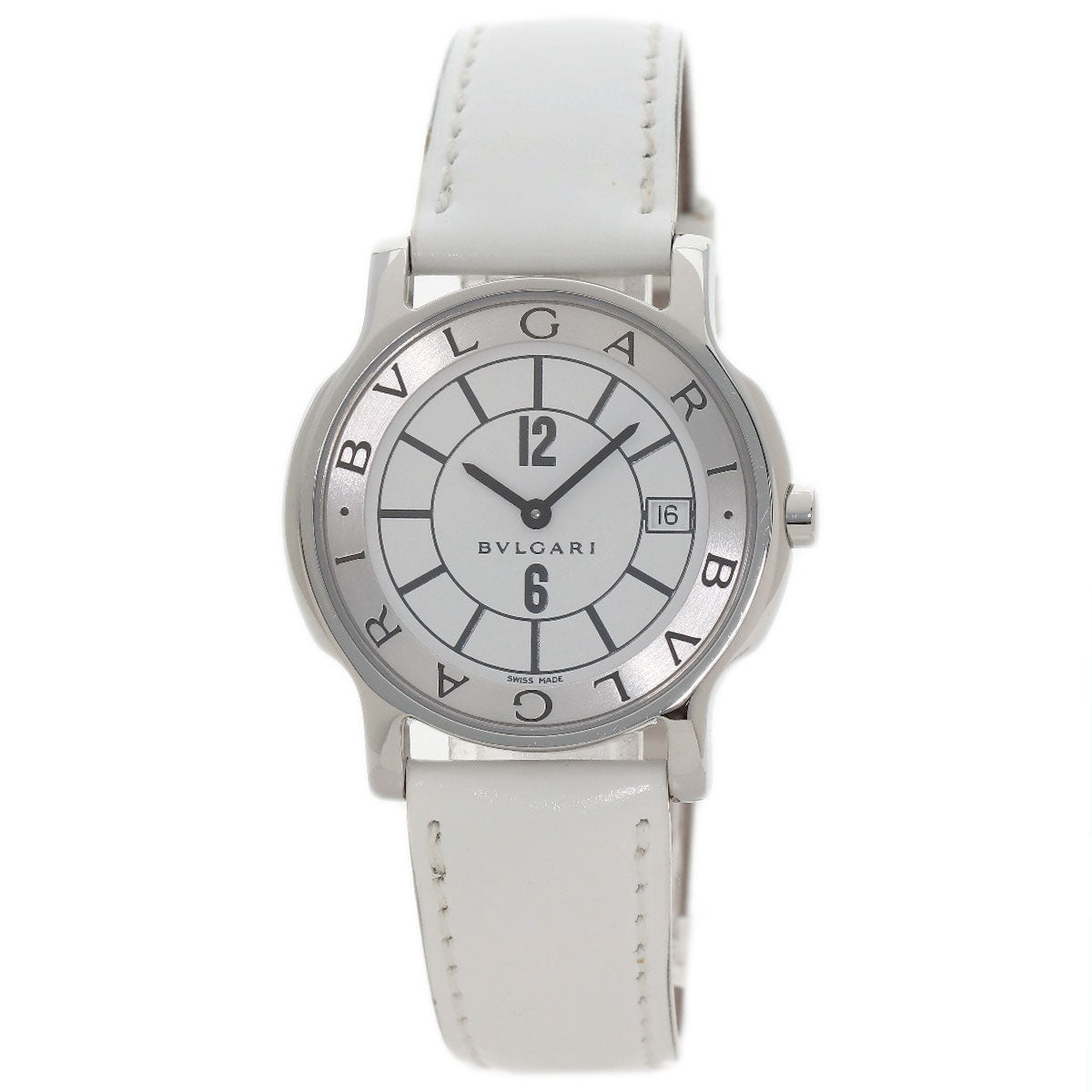 BVLGARI Solo tempo Watches ST35S Stainless Steel/Leather mens