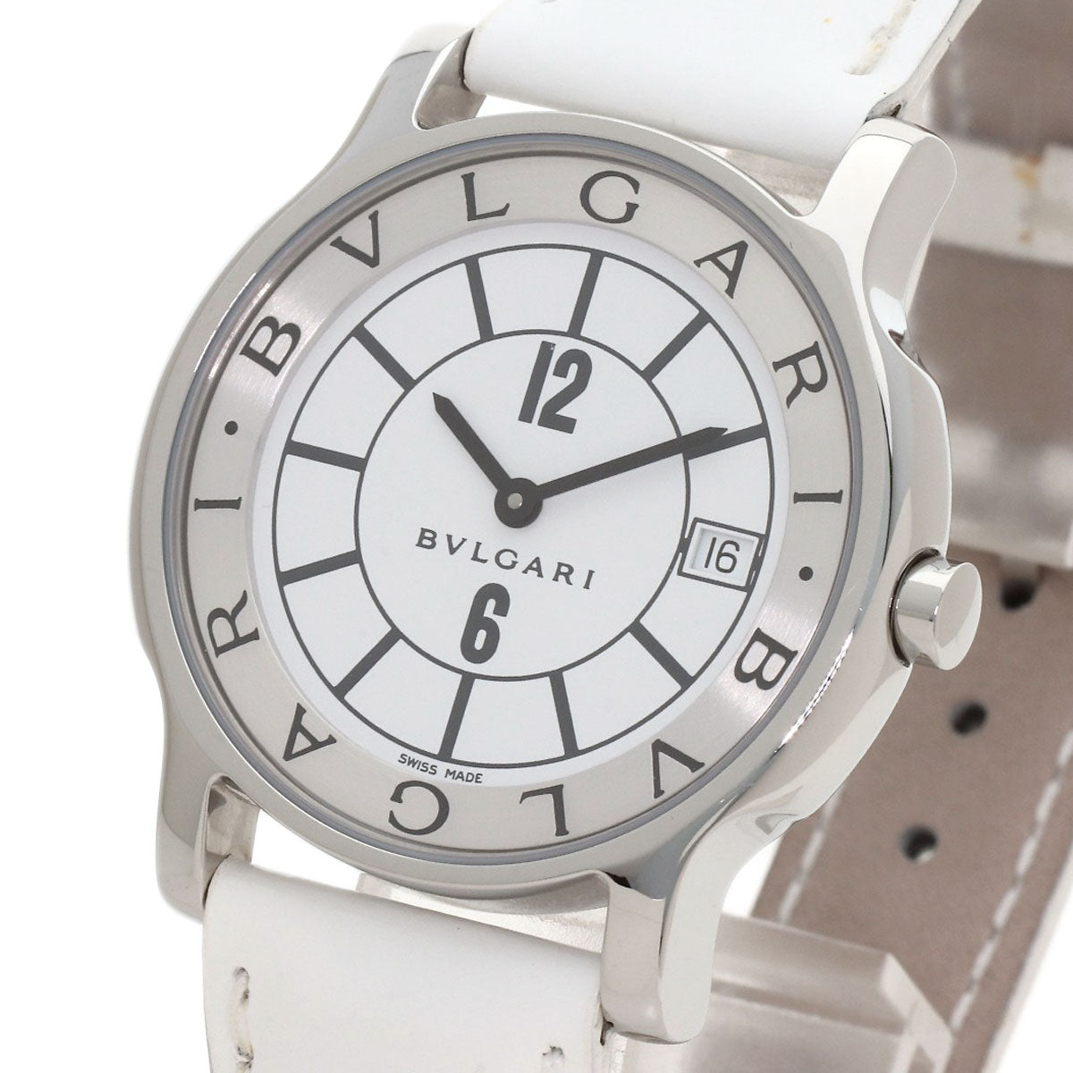 BVLGARI Solo tempo Watches ST35S Stainless Steel/Leather mens