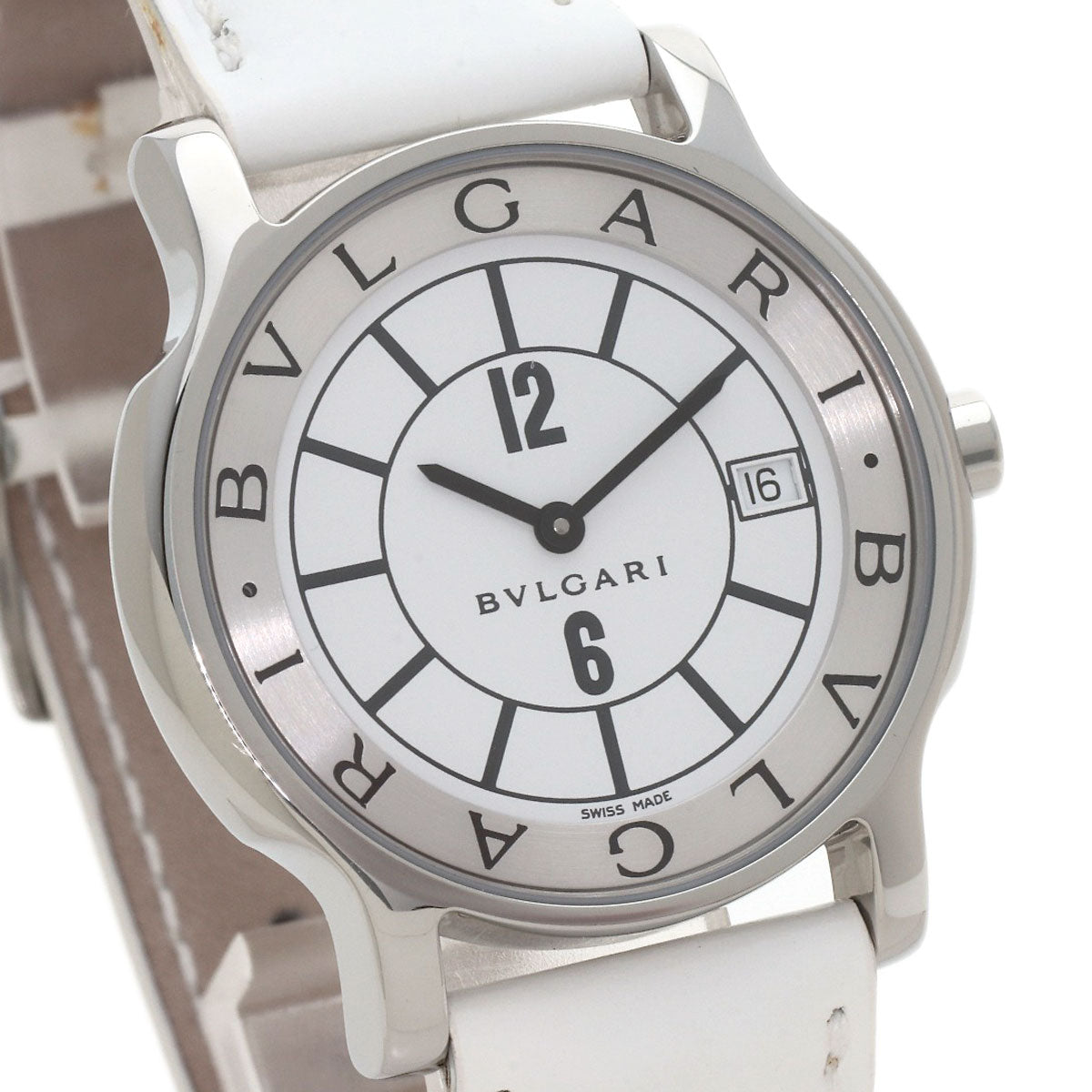 BVLGARI Solo tempo Watches ST35S Stainless Steel/Leather mens
