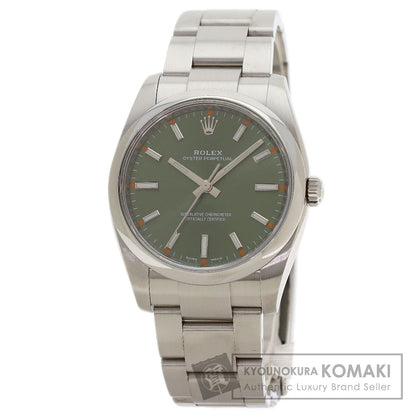 ROLEX Oyster Perpetual Olive Green Watches 114200 Stainless Steel/Stainless Steel mens