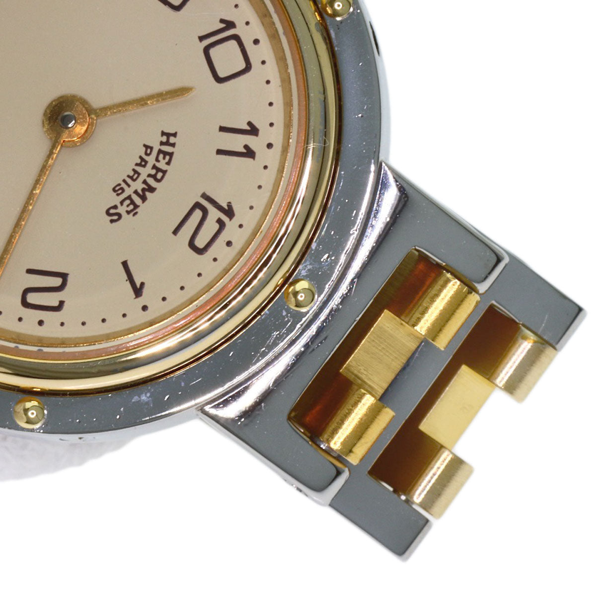 HERMES Clipper old type Watches Stainless Steel/SSxGP Ladies