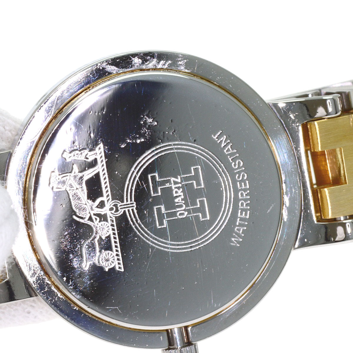 HERMES Clipper old type Watches Stainless Steel/SSxGP Ladies