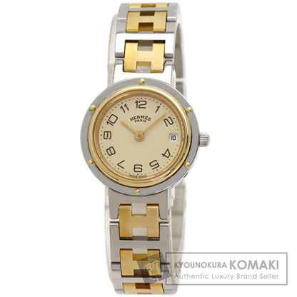 HERMES Clipper old type Watches Stainless Steel/SSxGP Ladies