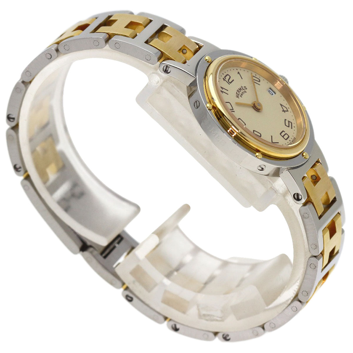 HERMES Clipper old type Watches Stainless Steel/SSxGP Ladies