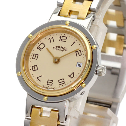 HERMES Clipper old type Watches Stainless Steel/SSxGP Ladies