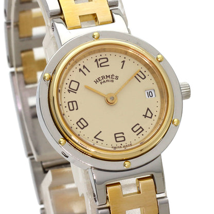 HERMES Clipper old type Watches Stainless Steel/SSxGP Ladies