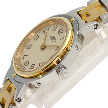 HERMES Clipper old type Watches Stainless Steel/SSxGP Ladies