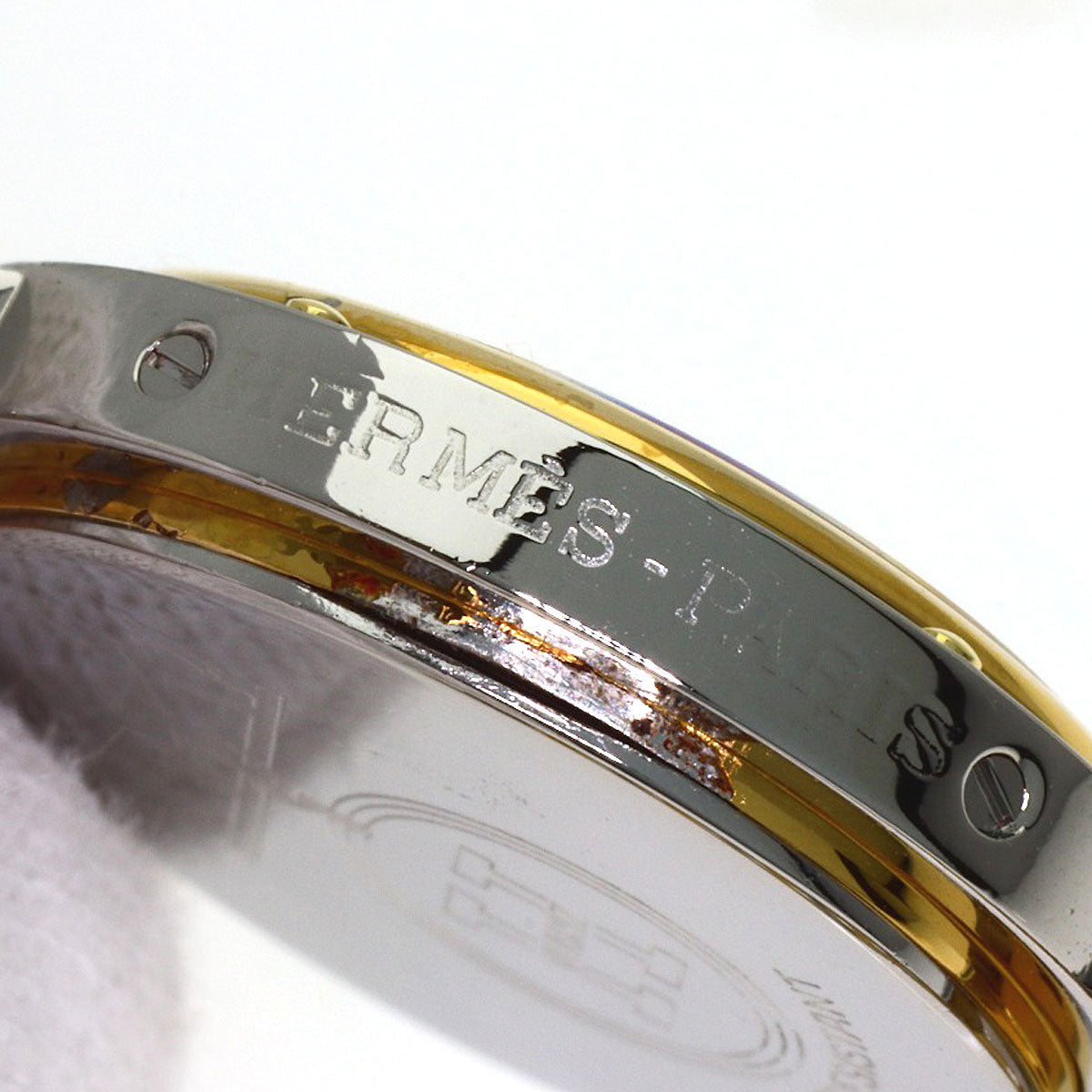 HERMES Clipper old type Watches Stainless Steel/SSxGP Ladies