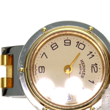 HERMES clipper old buckle Watches Stainless Steel/SSxGP Ladies
