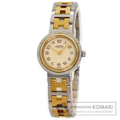 HERMES clipper old buckle Watches Stainless Steel/SSxGP Ladies