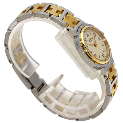 HERMES clipper old buckle Watches Stainless Steel/SSxGP Ladies