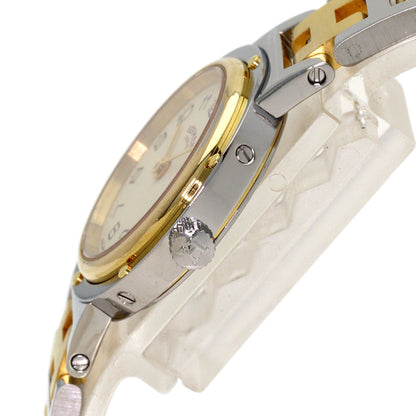 HERMES clipper old buckle Watches Stainless Steel/SSxGP Ladies