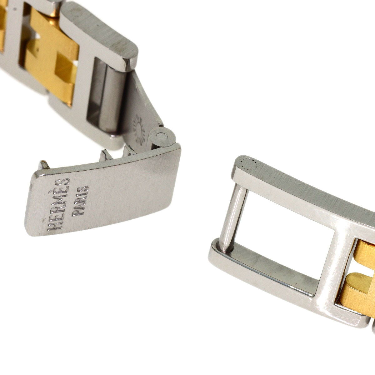 HERMES clipper old buckle Watches Stainless Steel/SSxGP Ladies