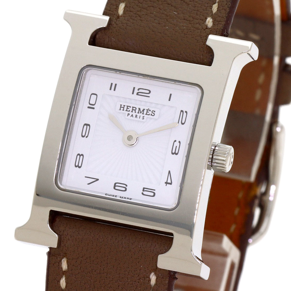 HERMES H watch Watches HH1.210 Stainless Steel/Leather Ladies