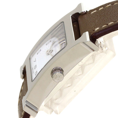 HERMES H watch Watches HH1.210 Stainless Steel/Leather Ladies