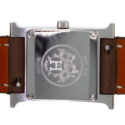 HERMES H watch Watches HH1.210 Stainless Steel/Leather Ladies