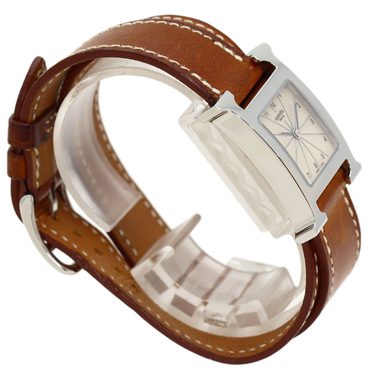 HERMES H watch Deburuturu Watches HH1.210 Stainless Steel/Leather Ladies