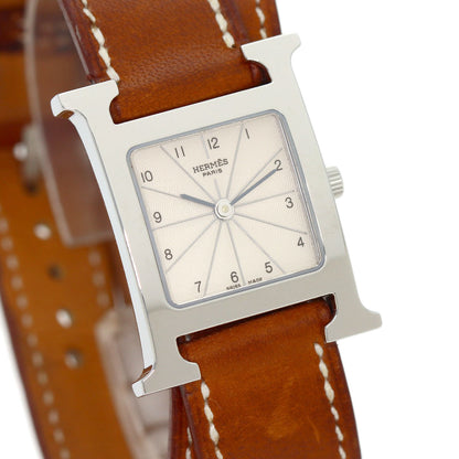 HERMES H watch Deburuturu Watches HH1.210 Stainless Steel/Leather Ladies